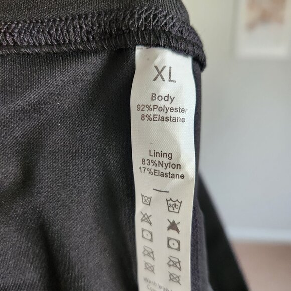 HALARA Black Mesh Layered Drawstring Midi Skirt - Size XL - Picture 2 of 7